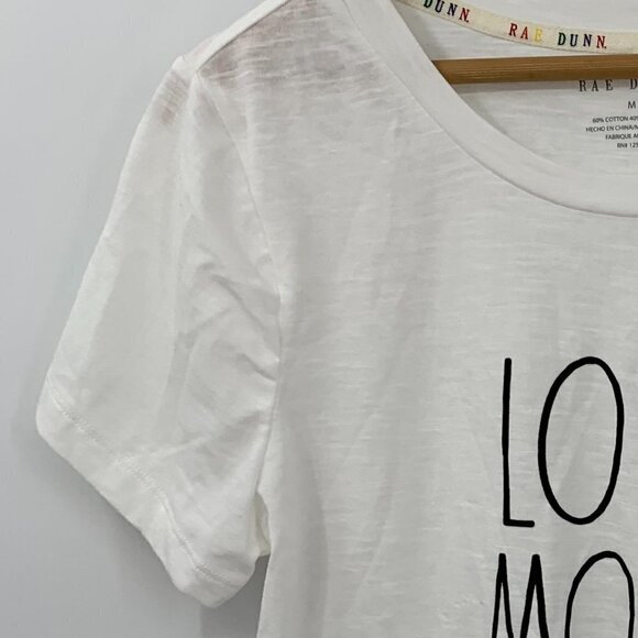 NWT Rae Dunn LOVE MORE T-Shirt Short Sleeve White - Picture 2 of 4